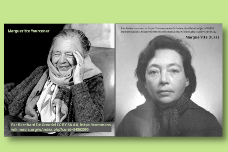 Page de lumière #39 - Margueritte Yourcenar et Margueritte Duras