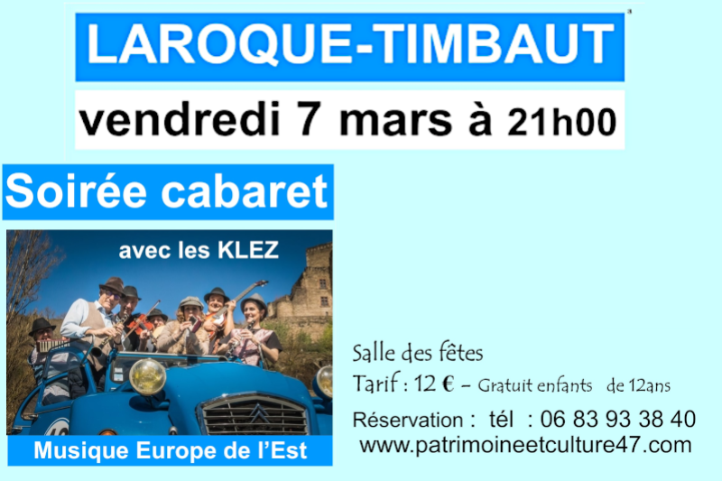 Soirée cabaret à Laroque-Timbaut